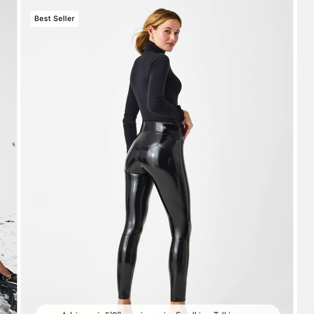 Spanx Faux Patent Leather Leggings brand new
